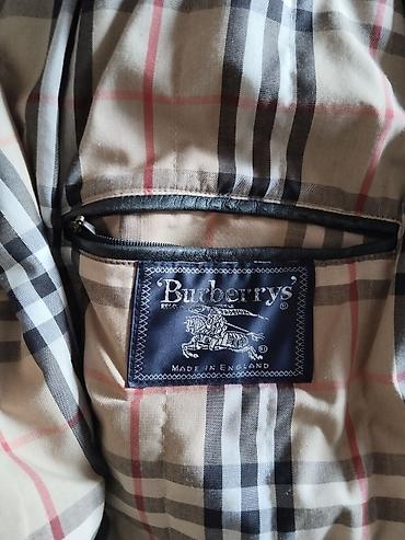 dugacak kaput: Burberry’s muška kožni kaput sa kapuljačom očuvan - Autentična — 2