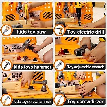 deda mraz 90cm: Dečiji set alat u koferu – radni sto „Little Engineer/Workbench” - — 2