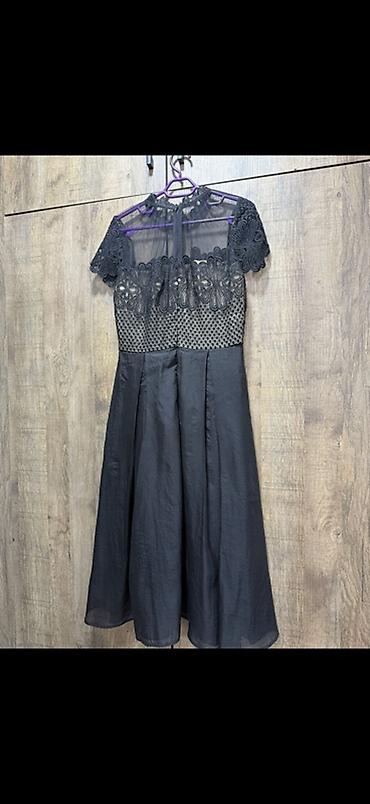 Qara rəngli zərif qadın donu Nika Fashion'dan alınıb, 2 dəfə