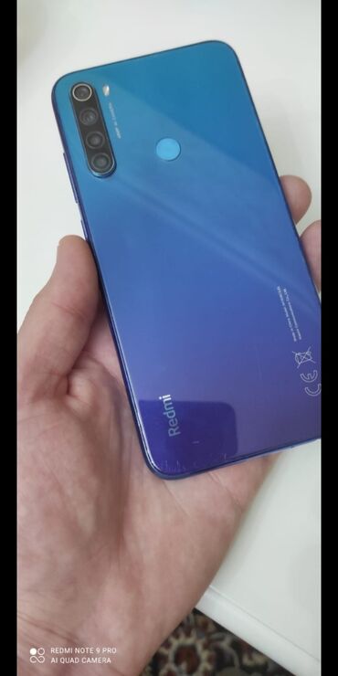 Xiaomi: Xiaomi Redmi Note 8, 64 GB, rəng - Göy, 
 Barmaq izi, Face ID