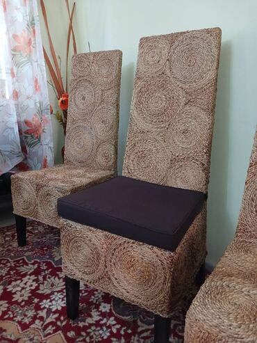 садовая мебель из дерева: Новый комплект стульев из натурального ротанга, основание массив