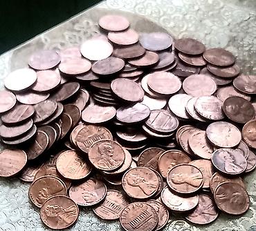 Sikkələr: 150 ədəd ABŞ 1 senti - ABŞ-da, əmək haqqının yüksək olması və kard — 5