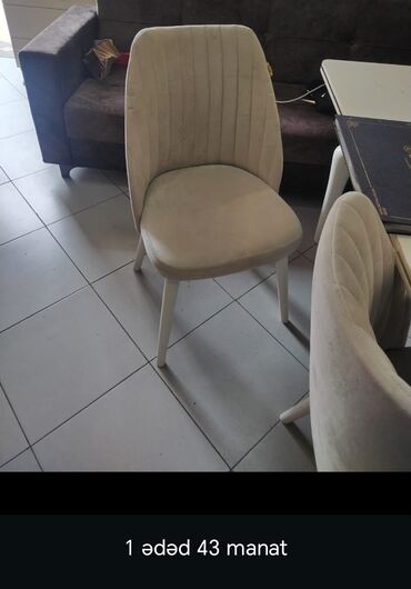 Stullar: Qonaq otağı üçün, Qatlanmayan, rəng - Bej Stul — 1