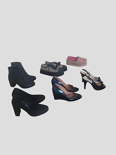 Şəxsi əşyalar: Qadın ayaqqabıları dəsti - 6 cüt müxtəlif model: - Qara dəriyə — 2
