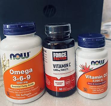 uni c vitamini: ✅NOW Omega 3-6-9, 1000 mg)100 softgel) ✅FORCE FACTOR Vitamin C, 1000 — 1