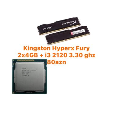 esonic h61: Intel® Core™ i3-2120 3.30ghz prosessoru + Kingston Hyperx Fury DDR3