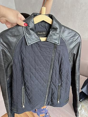 Куртка Massimo Dutti (женская) - Стиль: байкерская/косуха с at lalafo.kg Куртка Massimo Dutti (женская) - Стиль: байкерская/косуха с