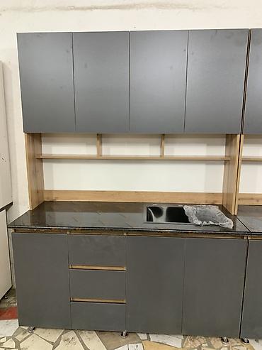 Кухонные гарнитуры: Кухонные гарнитуры современного дизайна - Прямые модули с верхними и — 4