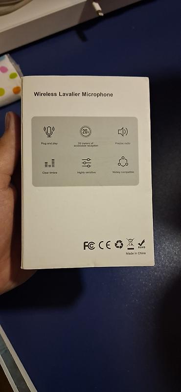 mikrofon qiymetleri: Məhsul: Wireless Lavalier Microphone (simsiz yaxa mikrofonu) — 6