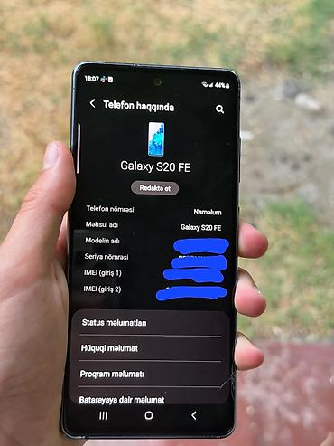samsung galaxy 7: Samsung Galaxy S20, 128 GB, rəng - Göy, Barmaq izi — 8