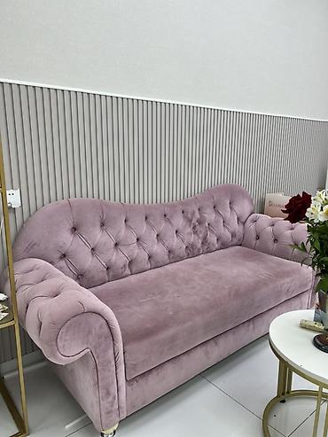 Divanlar: Mebel növü: Klassik üslubda 4 nəfərlik divan - Rəng: Pudra/çəhrayı - — 1