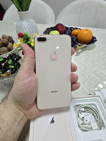 Apple iPhone: IPhone 8 Plus, 64 GB, Rose Gold, Zəmanət, Barmaq izi