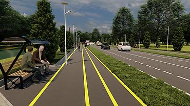 Фасадные 3D панели: Архитектурная 3D-визуализация уличной инфраструктуры Профессиональные — 4