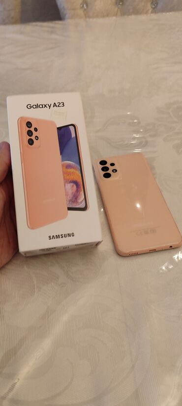 samsung telefon kredit: Samsung Galaxy A23, 128 ГБ, цвет - Оранжевый, Отпечаток пальца