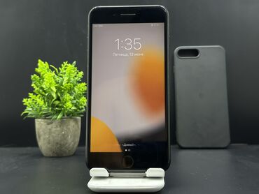 сотовые телефоны б у: IPhone 7 Plus, Б/у, 128 ГБ, Jet Black, Чехол, 72 %