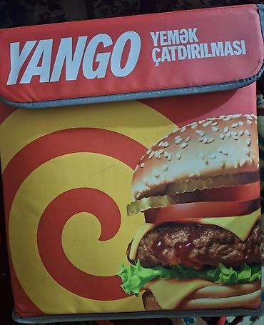 pizza machine: Yango yemək çatdırılması üçün izotermik çanta - Öndə “YANGO – Yemək — 1
