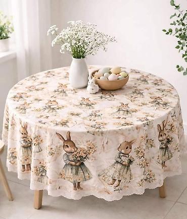 Kuhinjski tekstil: Okrugli stolnjaci
140cm 1400 din 
180cm 1600 din 
🌞 — 10