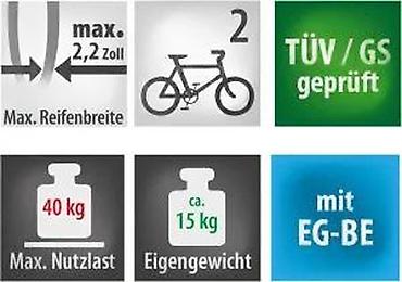 Dodaci za bicikl: Eufab BIKE TWO – nosač za 2 bicikla za kuku vučnog vozila - Montaža — 15