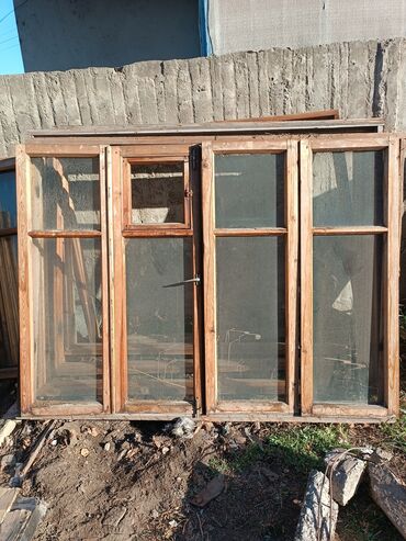 деревянные окна в бишкеке цены: Продаю окны ширина 2м.высота1.5м. -6шт., ширина 1.49м . высота