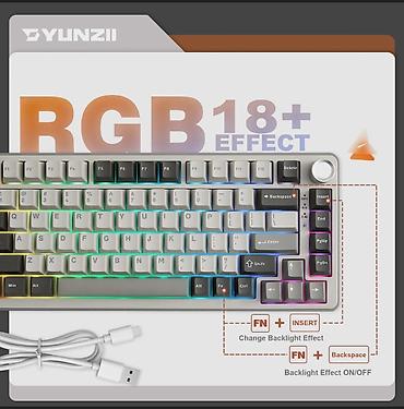 logitech superlight: Клавиатура, Yunzii, Механическая, Bluetooth, Проводное подключение, Размер: 75% — 4