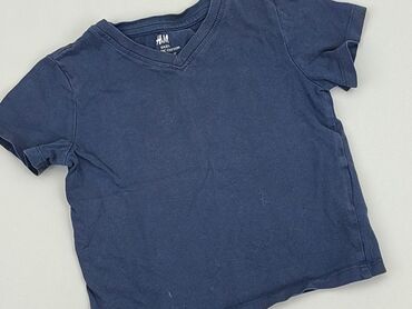 czarna koszulka dziecięca: Футболка, H&M, 1,5-2 р., 86-92 см, стан - Хороший