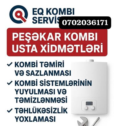 Kondisionerlər: EQ Kombi Servisi – Peşəkar kombi usta xidmətləri Təklif olunan işlər