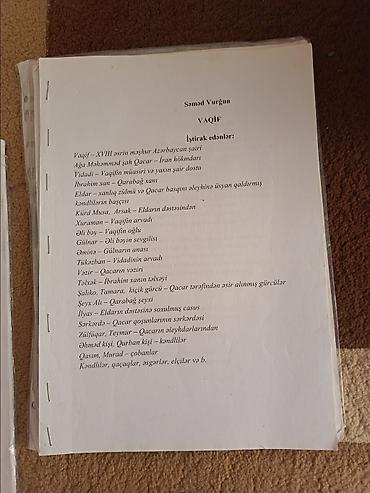 Məhsul: Azərbaycan dili və ədəbiyyatı üzrə çap materialları toplusu
