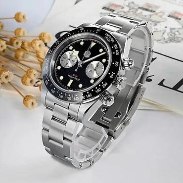 Ručni satovi: San Martin SN0052-G-JS - 40mm -Crna- Tudor BB Chrono Potpuno nov — 2