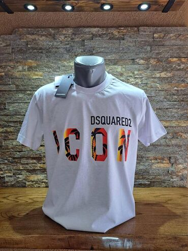 pamucne majice novi pazar: Men's T-shirt Dsquared, L (EU 40), 2XL (EU 44), bоја - Bela