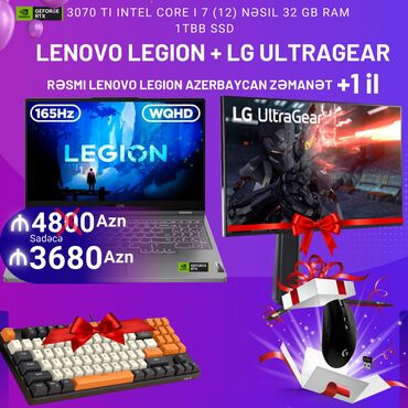 lenovo legion 5: Yeni Lenovo Legion, 15.6 ", Intel Core i7, 1 TB, Pulsuz çatdırılma