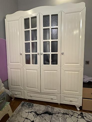 stol ucun doşək: Uşaq/yeniyetmə otağı üçün ağ mebel dəsti Tərkib: - Tək nəfərlik — 7