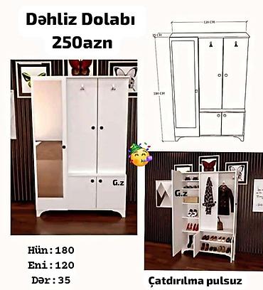 Шкафы-прихожие: Dehliz dolabı yeni güzgülü — 1