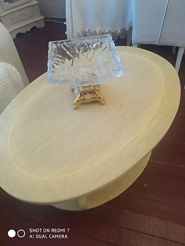 teze mebel: Oval masa, Açılmayan, Təkərsiz, MDF, Zəmanətsiz — 5