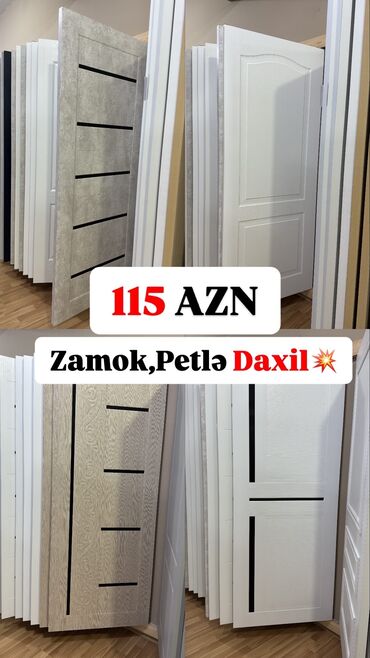 yeni il zerleri: Otaq qapısı 90x205 sm, Yeni, Zəmanətli, Ödənişli quraşdırma