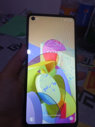 Samsung: Samsung Galaxy A21S, 64 GB, rəng - Göy, Barmaq izi, İki sim kartlı