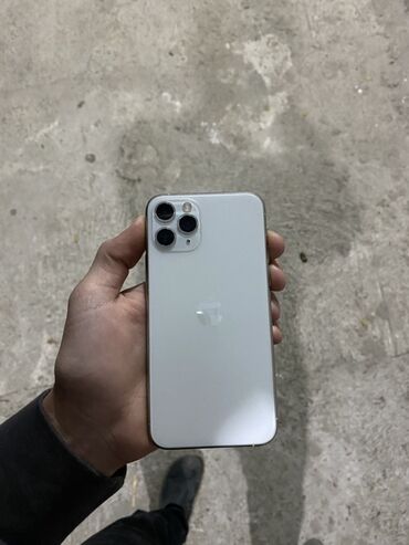 Apple iPhone: IPhone 11 Pro, Б/у, 256 ГБ, Серебристый, Чехол, 100 %