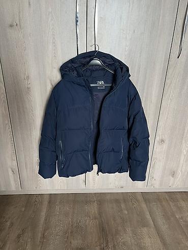 Куртка ZARA оригинал, темно‑синий. Размер 13-14 лет - Теплая