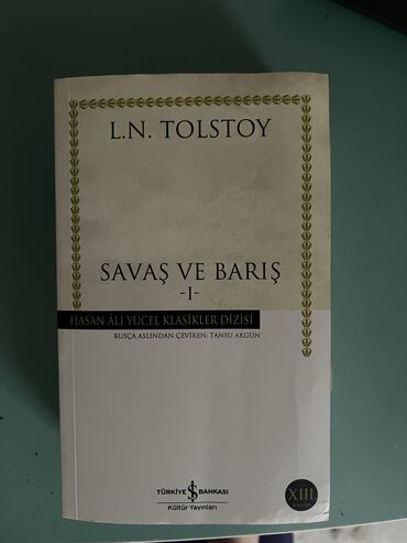 L.N.Tolstoy-Hərb və Sülh Türk dilində ikisi bir yerdə 10 manat