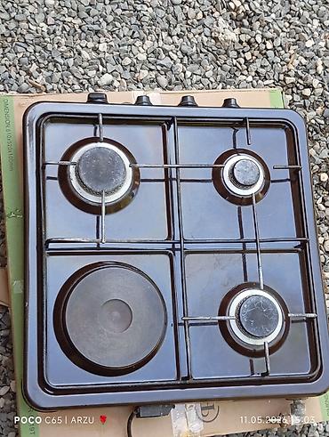 газ плита: Quraşdırılan qaz plitəsi – 3 qaz ocağı + 1 elektrik göz - Panel — 1