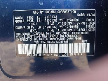 Subaru: Subaru Outback: 2018 г., 2.5 л, Вариатор, Бензин, Универсал — 5