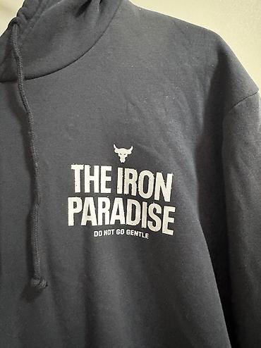 jordan 4: Мужская толстовка, L, XL, Under Armour, Б/у, цвет - Черный — 4