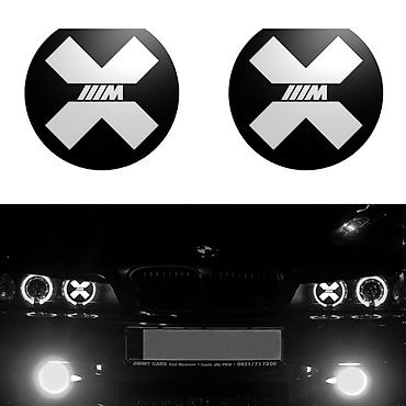 Другой тюнинг: Декоративные вставки для ксеноновых фар BMW E39 Кастомный дизайн — 8