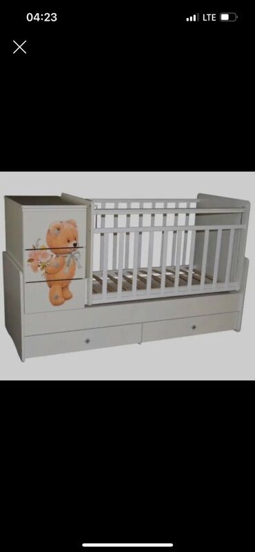 комплект стол со стульями: Балдар үчүн трансформер керебет, Башка түрү, түсү - Ак