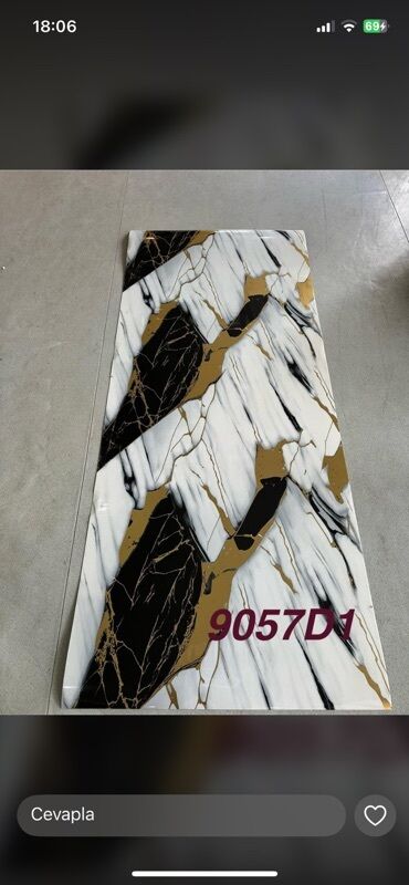 Mərmər effektli PVC panellər: Məhsul: Dekorativ PVC yapışqanlı örtük – mərmər effektli panellər — 4