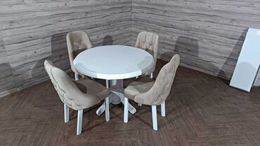 Setovi stolova i stolica: 🔹Model stola - Baluster okrugli 🔹Dimenzije -100x100+30 💸Cena - 175€ — 8