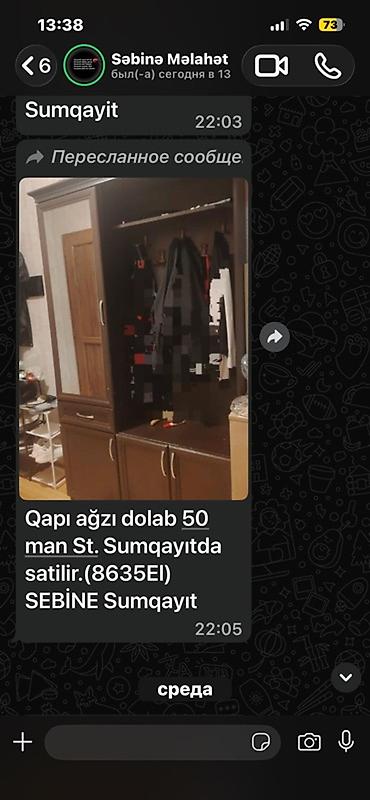 saatların satışı: - Yemək masası və 6 ədəd oturacaq dəsti. Masa açılan deyil. Yüngül — 4