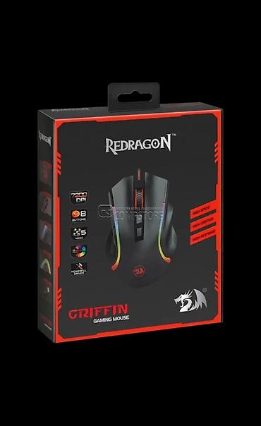sensorlu: Gaming siçanı – USB ilə qoşulan, LED işıqli Redragon Griffin RGB oyun — 5