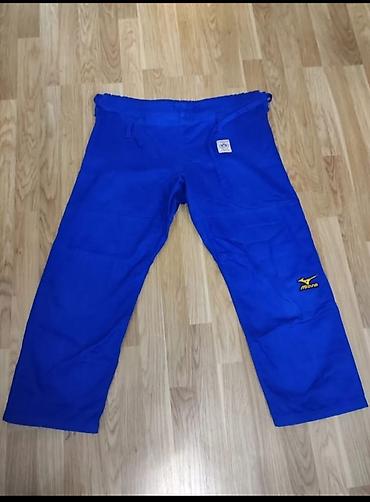judo forma: Mizuno judo gi – mavi rəngdə komplekt 2 defe istifadə olunub qalın — 4