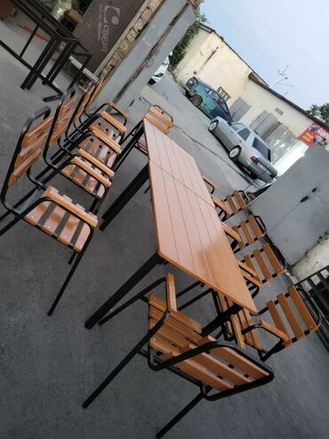 Bağ, çöl masa və oturacaq dəstləri: Yeni, Dördbucaq masa, 4 stul, Açılmayan, Stullar ilə, Taxta, Azərbaycan — 24