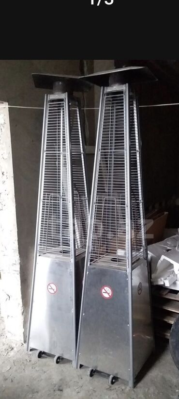 Radiatorlar: Piramida tipli açıq hava qaz isidicisi - Yanacaq növü: maye qaz